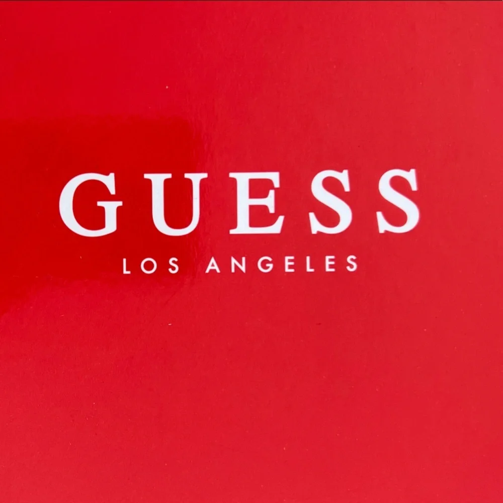 Guess Black and Tan Platform Sandals